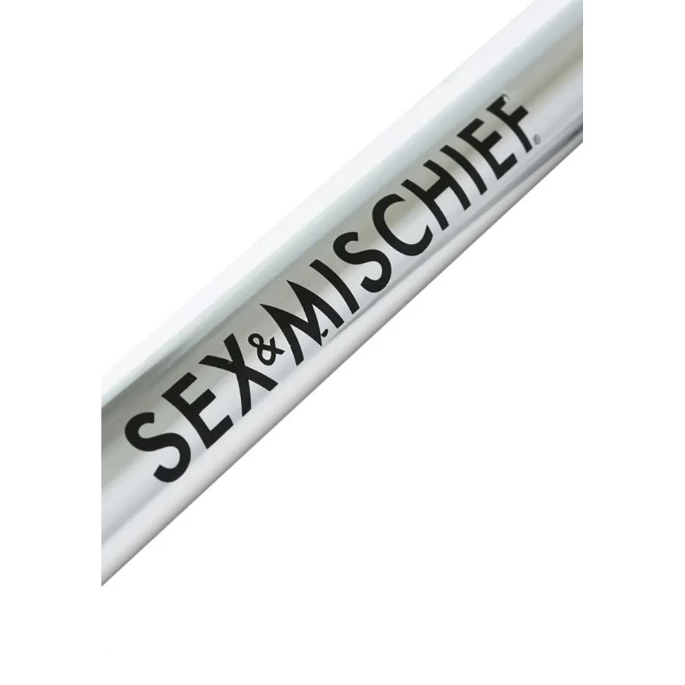 Sex & mischief - spreader bar with metal cuffs - Product side view  | Flirtybay.com.au