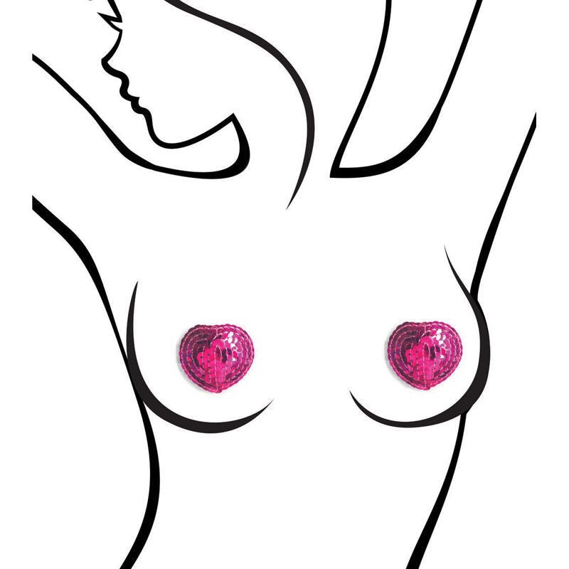 Sexy af - nipple couture - hearts - pasties - Product front view  | Flirtybay.com.au