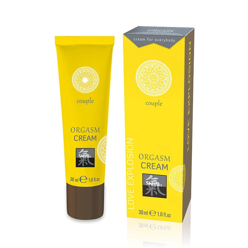 Shiatsu - orgasm cream - enhancer - warming and tingling - Product front view and box front view | Flirtybay.com.au