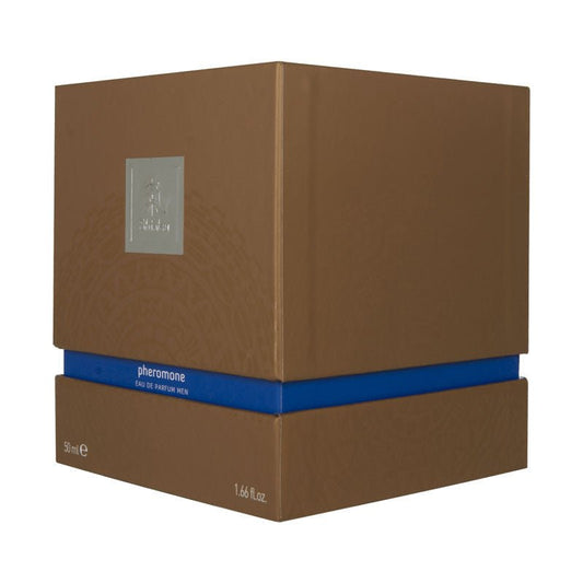 Shiatsu  - pheromone eau de parfum men - dark -  box side view | Flirtybay.com.au