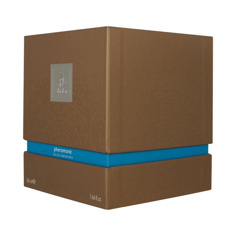 Shiatsu - pheromone eau de parfum men - light -  box side view | Flirtybay.com.au