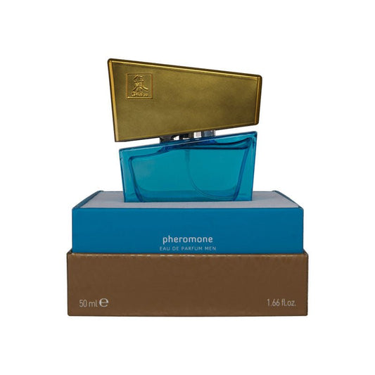 Shiatsu - pheromone eau de parfum men - light - Product front view and box front view | Flirtybay.com.au