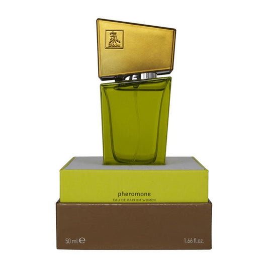 Shiatsu - pheromone eau de parfum women - lime - Product front view and box front view | Flirtybay.com.au