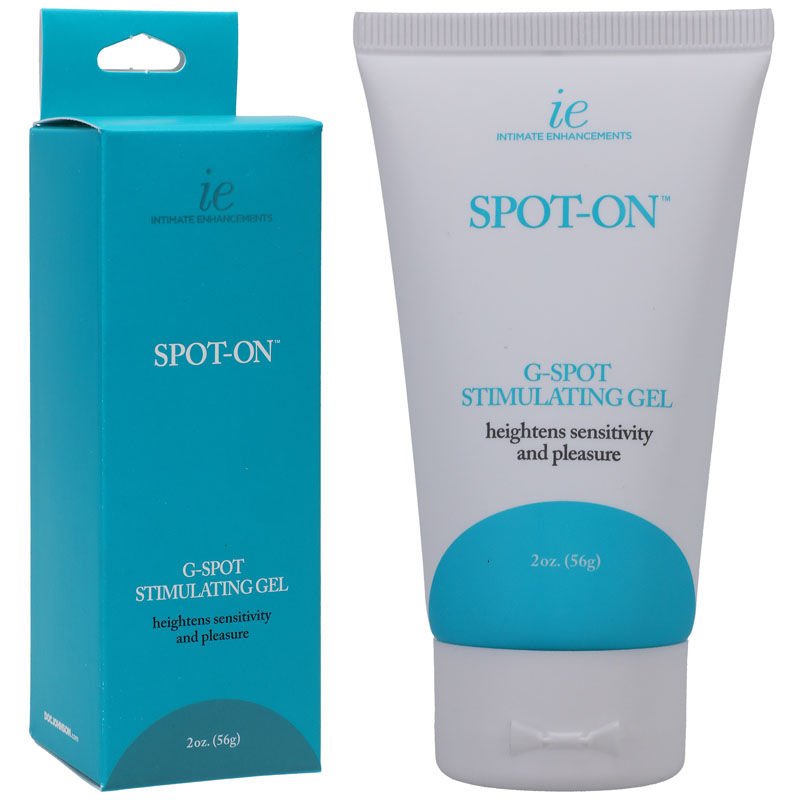 Spot-on - g-spot stimulating gel - Product front view and box side view | Flirtybay.com.au