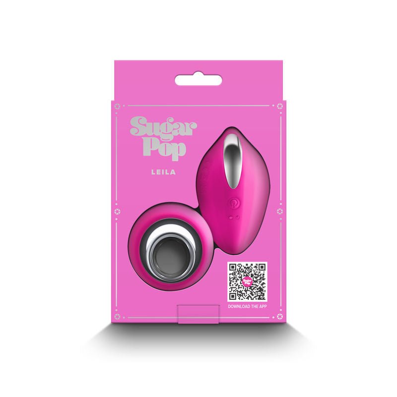 Sugar pop leila - remote control panty vibrator -  pink, box front view | Flirtybay.com.au