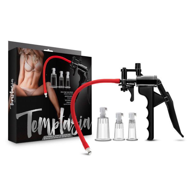 Temptasia - clit pleasure & enhancement system - Product front view and box front view | Flirtybay.com.au
