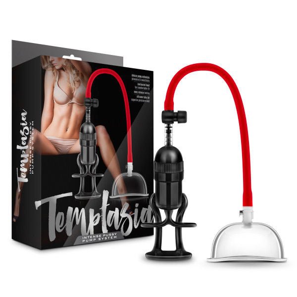 Temptasia - intense pussy pump system - Product front view and box front view | Flirtybay.com.au