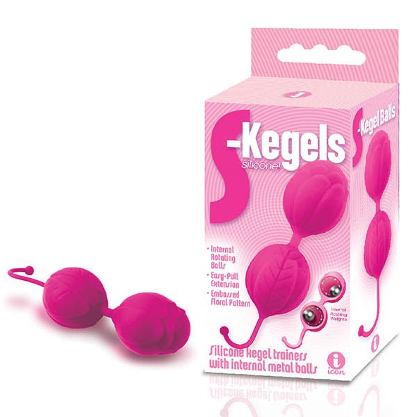 The 9's - s-kegel balls - pink, Product front view and box front view | Flirtybay.com.au