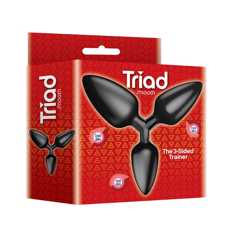 The 9's  - triad 3 way - butt plug -  box side view | Flirtybay.com.au