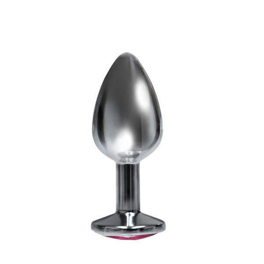 The silver starter - butt plug - pink, Product front view  | Flirtybay.com.au