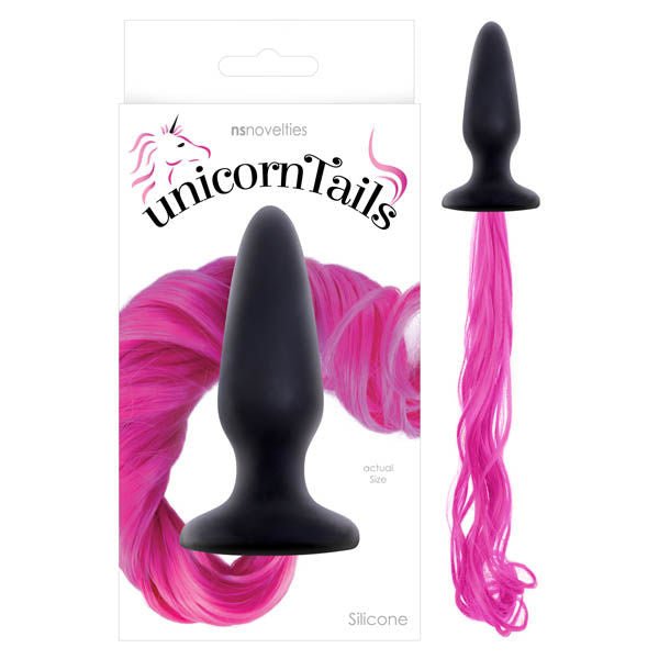 Unicorn tails - butt plug - Product front view and box front view | Flirtybay.com.au