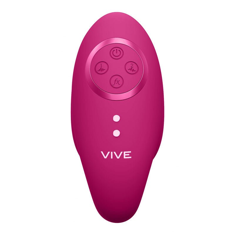 Vive - aika - remote control g-spot and clitoral vibrator - Product front view, focus on remote  | Flirtybay.com.au