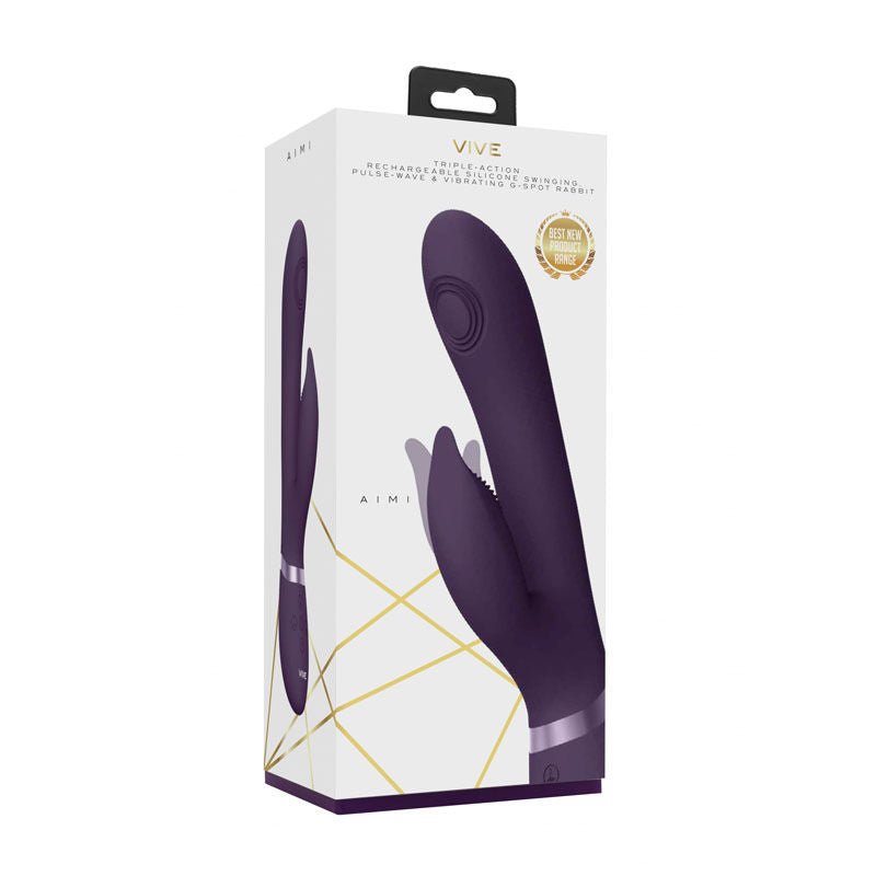 Vive - aimi - 3x motor swinging rabbit vibrator -  box side view | Flirtybay.com.au
