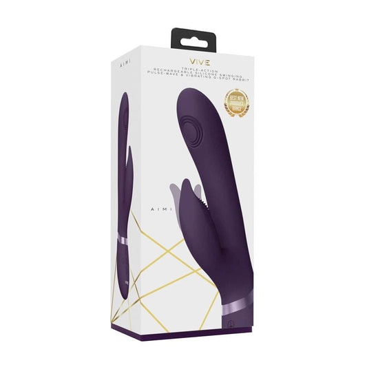 Vive - aimi - 3x motor swinging rabbit vibrator -  box side view | Flirtybay.com.au