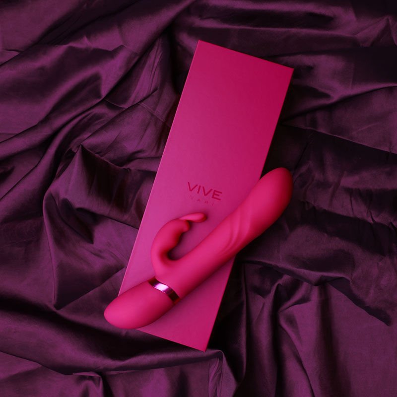 Vive -  nari - rotating bead shaft - rabbit vibrator - Product top view  | Flirtybay.com.au