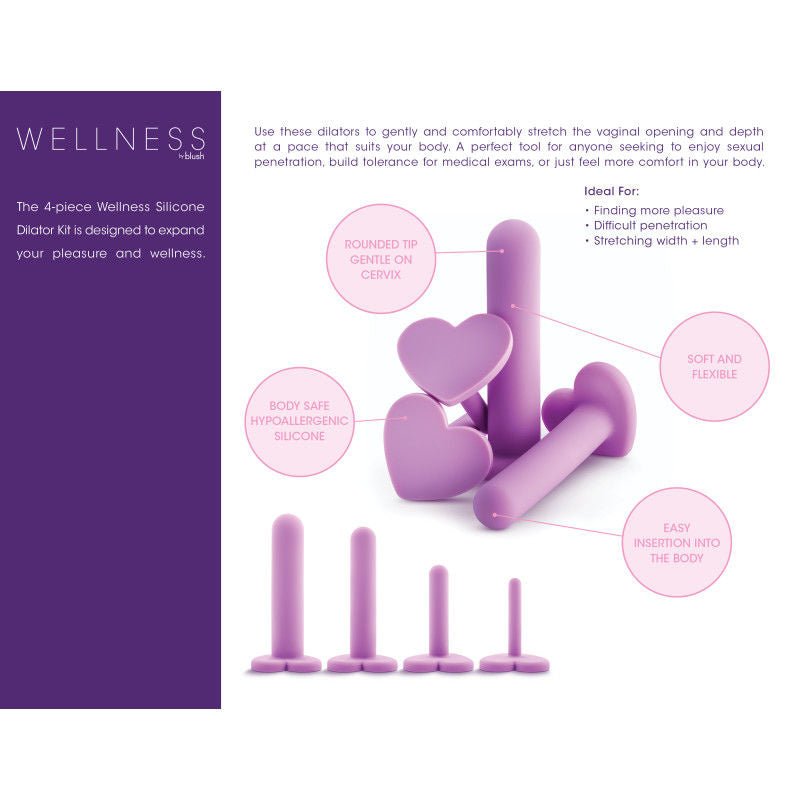 Wellness - dilator kit - Product side view, with details  | Flirtybay.com.au