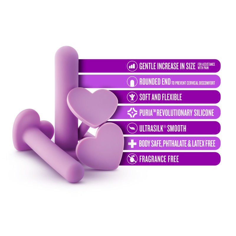 Wellness - dilator kit - Product side view, with specifications  | Flirtybay.com.au