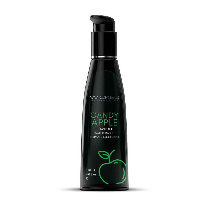 Wicked aqua - flavoured water-based lubricant 120 ml - candy apple, Product front view  | Flirtybay.com.au