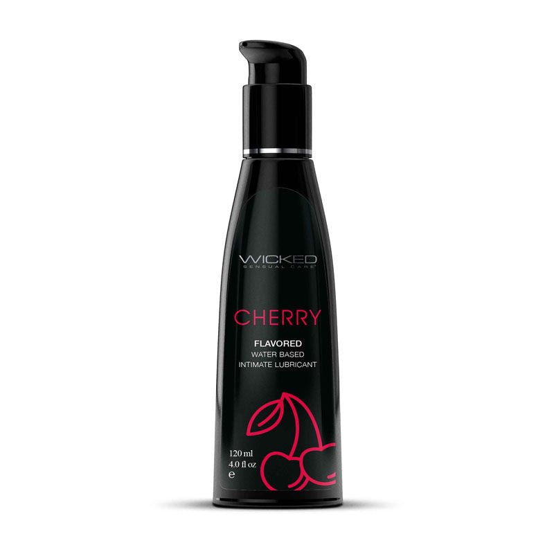 Wicked aqua - flavoured water-based lubricant 120 ml - cherry, Product front view  | Flirtybay.com.au