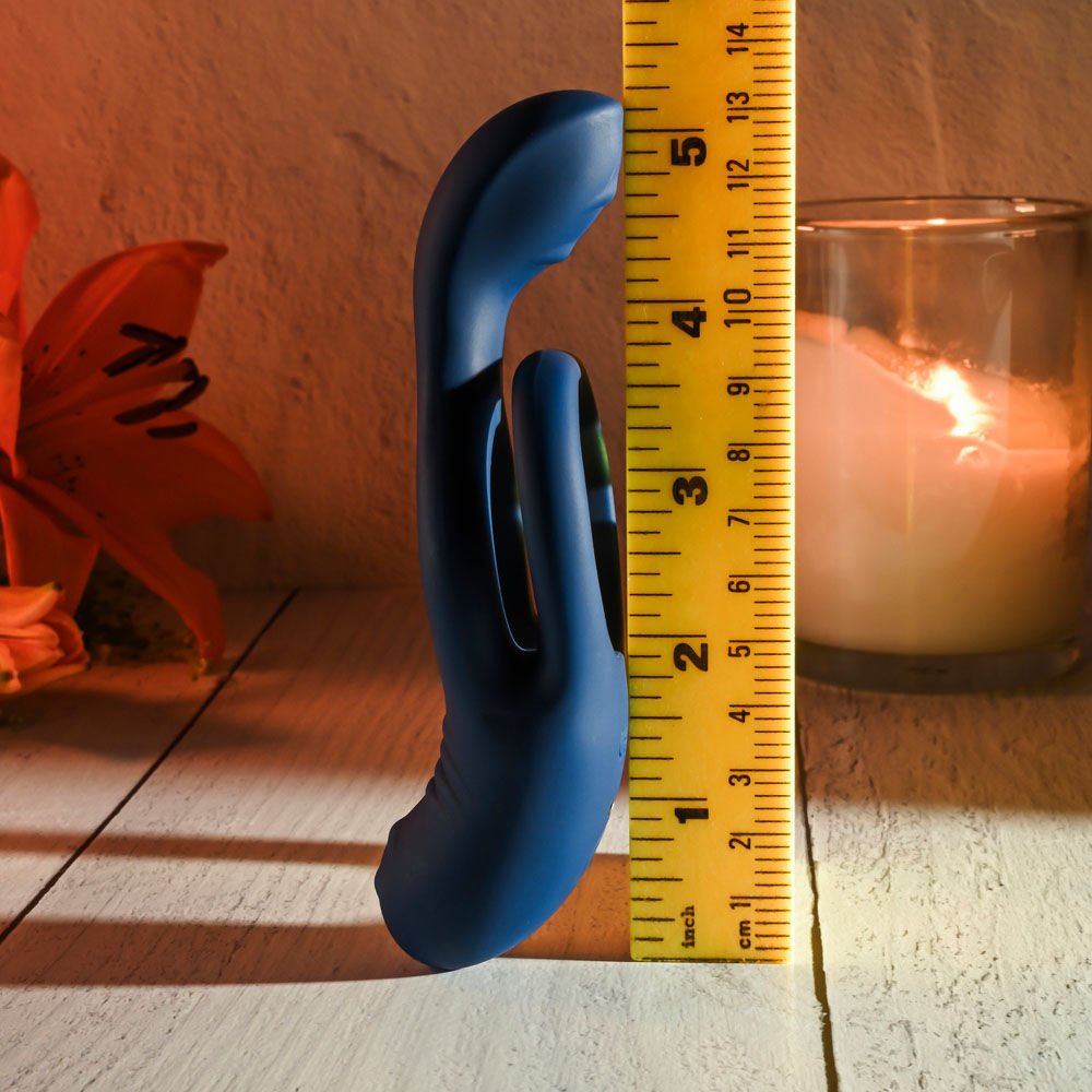 Zero tolerance - ring around the rosy - vibrating cock ring - Product front view, with sizes  | Flirtybay