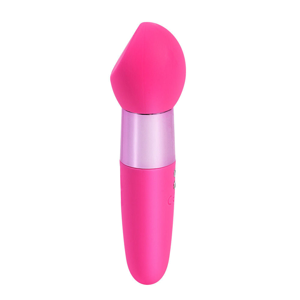 Side view of the pink Maia Rina bullet vibrator on a white background | Flirty Bay, sex toys Australia
